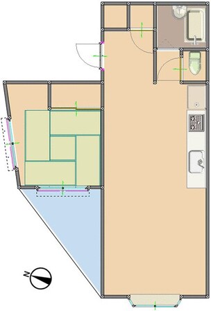 長田駅 徒歩6分 4階の物件間取画像